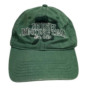 Irish Drinking Team Hat Cap Strap Back Green Shamrock Embroidered Mens Novelty